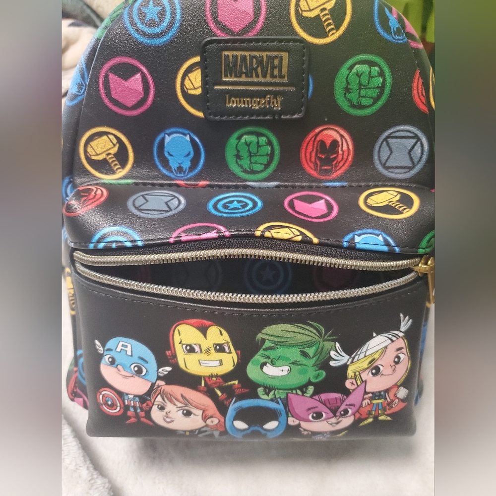 Loungefly Marvel Chibi Avengers Mini Backpack - Picture 7 of 12